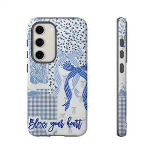 Bow Design Pattern Phone Case , Shockproof Rugged Cover Dual Layer Soft TPU Hard Bumper Shell for Samsung S25 S24 S23 S22 S21 NOTE20 Ultra A71 A56 A36