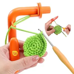 Crochet Holder for Beginners - Crochet Helper to Learn How to Crochet and Make Magic Rings, 3 in 1 Magic Rings Tool, Yarn Tension Regulator and Yarn Guide Tool, Crochet Tool for Beginners