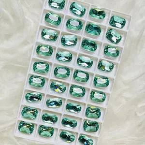 14*10mm Cushion Rectangular K9 Crystal for Nail & DIY  Rhinestones for nail and DIY CHARM