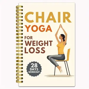 28-Day Chair Yoga Weight Loss Exercise Plan & Log, Workout Plan, Daily Yoga Practice, Diet Plan, Progress Tracking, Planner, Healthy Living, 5.5"x8.3", Perfect Gift for Beginners