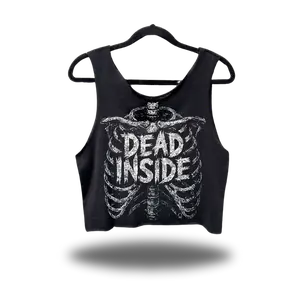 DEAD INSIDE SPINE ROAD RASH CROP TANK TOP