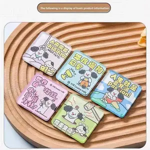 5pcs Square Cute Decorative Fridge Magnets Set - DIY Acrylic NFC Stickers Kit with Self-Adhesive Backing, No Tools Needed, Refrigerator Decorating Magnet for Craft Making, Home Supplies