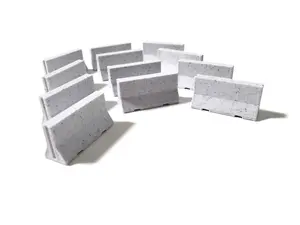 Miniature Concrete Road "Jersey" Barriers (12pc) 1/64 (28mm Scaled)