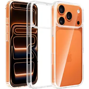 iPhone 17 Pro Max phone case, transparent wireless charging protective cover, [anti-yellowing] shockproof protective cover, multiple models, available for iPhone14pro-iPhone17pm models / ultra-thin design, scratch-resistant, Accessories
