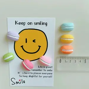 Mini Macaron Design Fridge Magnet Set, 7 Pieces Cute Macaron-Shaped Magnets, Ideal Magnetic Décor for Home & Kitchen Spaces
