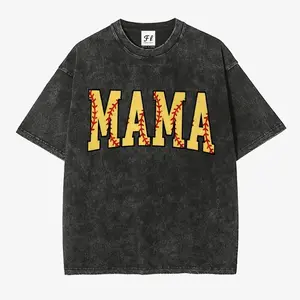 Cute Softball Mama Shirt, Mothers Day Gift for Softball Mom, Women's Vintage Wash Cotton Crew Neck Short Sleeve, Gift for Softball Lover