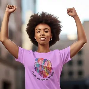Vibrant Women Revolutionaries T-Shirt, Female Power Tee, Artistic Colorful Shirt, Unisex Softstyle Top, Feminist Graphic Clothing