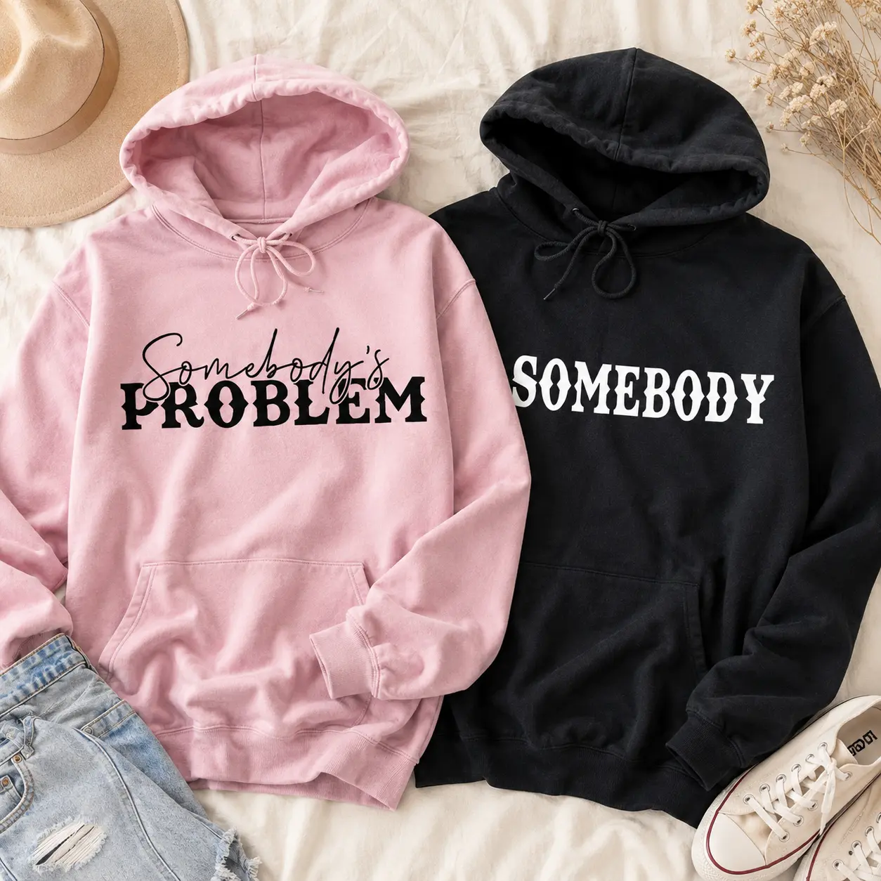 Men's Cotton Hoodies - Unisex Matching Couple Digital Print Sweatshirts, Casual Black/Green Tops, Valentine's Day Gift
