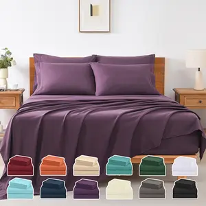 Hotel Grade 6-Piece Sheet Set | 18" Deep Pocket & 100GSM Fabric for Lasting Luxury Bedding Set| Anti-Fading & Wrinkle-Free Easy Care