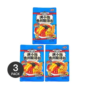 ManXiaoBao Guizhou Sour Soup Rice Noodles - Authentic 371g x 3 Pack, Spicy & Flavorful, Viral Sensation