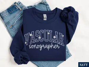 Vascular Sonographer Sweatshirt, Daisy Floral Pullover, Medical Imaging Technologist Crewneck, Unisex Cotton Top, Tech Week Gift for Sonographer