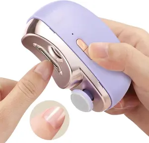 Electric Nail Clippers with Polishing  3 in 1 Electric Polishing Automatic Nail Clippers with LED Light  for Seniors Adults Baby