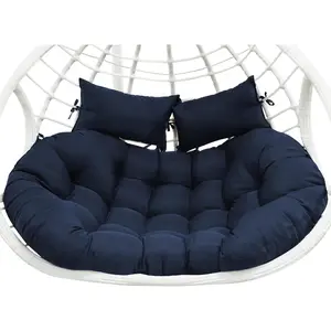 Double Egg Chair Cushion Replacement 55x35in -Thickened  Removable Double  Egg Chair Cushions, Swing Chair Cushion, Indoor/Outdoor Patio  Basket Chair Cushions,Blue
