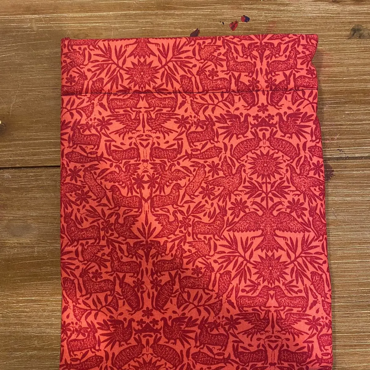 Pink Animals Hand-sewn Book Sleeve Cozie