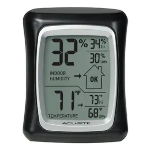 Indoor Digital Thermometer & Hygrometer (Thermohygrometer); 3"x2.5"x1.3", 0.28 lbs (00325)