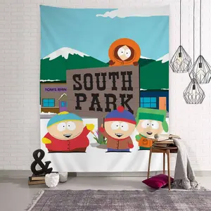 Cartoon Anime Funny South Park-P Pillow Colorful Tapestry Wall Hanging Bohemian Wall Tapestries Mandala Wall Art Decor