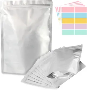 50 count 1 Gallon Mylar Bags for  Storage, 10 Mil 10"x14" Stand-Up Zipper Pouches Resealable and Heat Sealable Bags for Long Term  Storage(10"x14", Extra Thick)