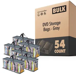 DVD Storage Bags - Gray (54 Pack)