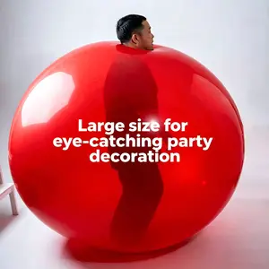 Upgrade 72-Inch Thick Latex Super Large Balloon, Drill-Through Design, Perfect for Fun Games, Parties, Holidays, and Performances