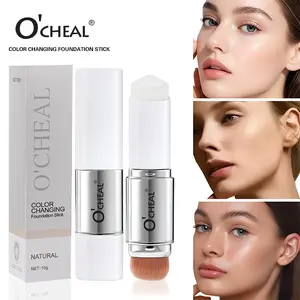 Cover Cream Stick – Korean Color Changing Foundation Stick with Volufiline & Collagen – Concealer Foundation Hybrid Sticks for Dewy Skin– Makeup Foundations Sticks with Detachable Brushe,Net:10g