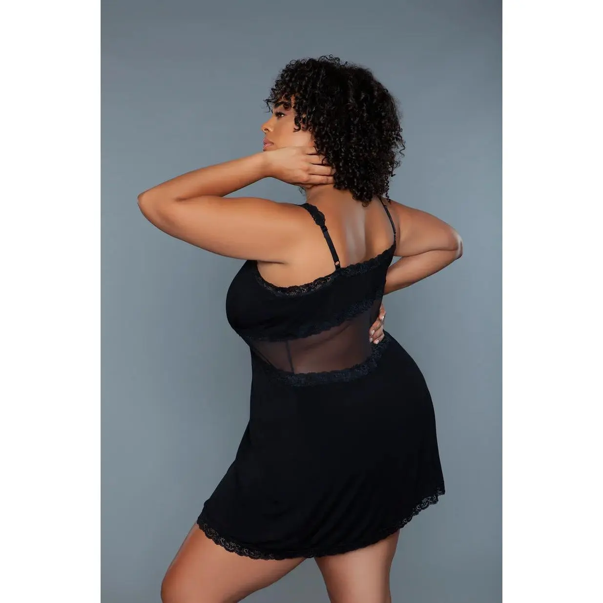 Women's Sleeveless Soft Spandex-Rayon Blend Sheer Mesh Slip Lingerie with Floral Lace Trim, Rayon Triangle Cups, Adjustable Spaghetti Straps, Empire Waist, Casual Loungewear Nightwear (Cold Wash Recommended, Do Not Dry Clean)