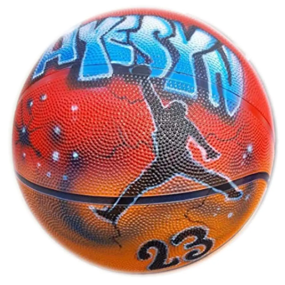"Personalized Airbrushed Custom Basketball Trophy with Name, Number & Colors, Display Stand Included"