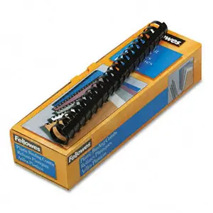 Fellowes 52383 Plastic Comb Bindings 1 in.200-Sheet Capacity Black 10 per Pack