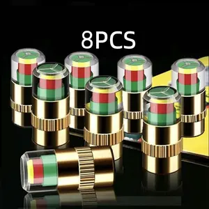 [4 PCS ]Car Auto Tire Pressure Monitor Valve, Car Pressure Monitor Valve Stem, Tire Pressure Monitor Valve Stem Cap for Medium-Sized, Small, Motorbikes, Bicycles