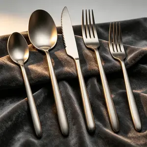 20 piece teardrop silverware set, suitable for 4-piece set, stainless steel cutlery set, modern design cutlery set, suitable for home/hotel/wedding, mirror polished