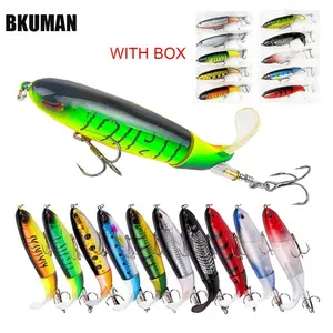 Artificial Fishing Lure Set, 5/10pcs 13.5g Simulated Hooks, Ideal for Outdoor Fishing Gear, Includes 10cm Whopper Ploppers & Swimbaits