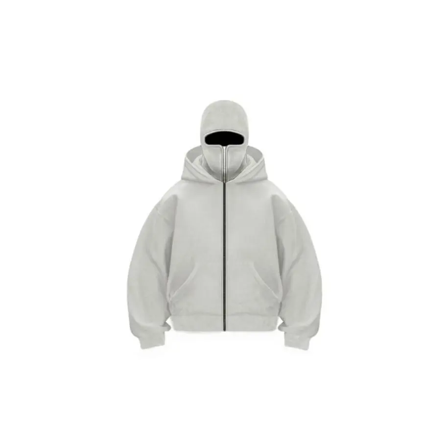 Balaclava Hoodie with Built-In Zipper Hoodies Windproof Men Fall