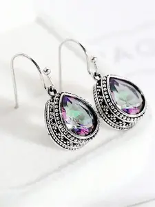 1 Pair Classical Cubic Zirconia Drop Statement Earrings For Women For Wedding Engagement Anniversary Party Jewelry Valentine's Day Gift