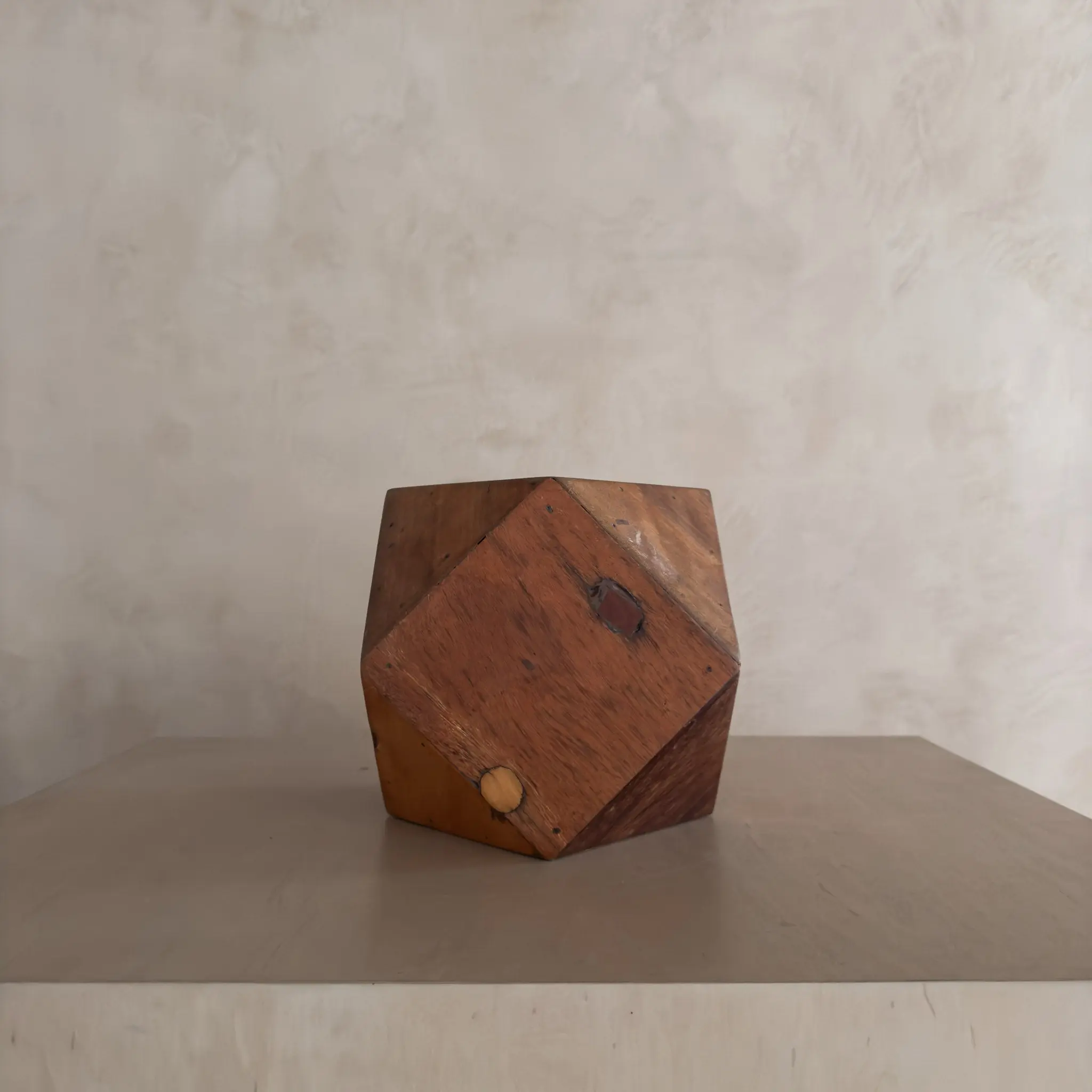 Geometric Wood Sculptural Object