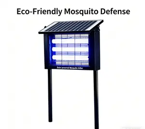 Powerful Solar Mosquito Zapper – 360° UV Light, Waterproof, Rechargeable, Portable Bug Killer for Patio, Garden, Camping & Outdoor; Ideal Summer Essential