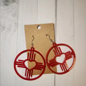 Zia Red Acrylic earrings