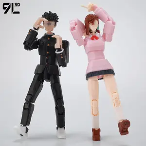 9L3D Multi-Jointed Articulated Dummy13 Lucky13  Printed Dandadan Takakura Ken & Chōtatsu Ko EvilKarān Anime Figure Display Model
