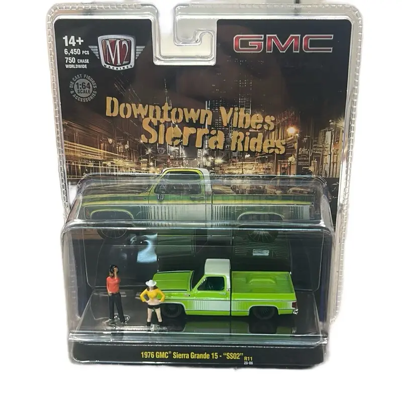 M2 Machines 76 GMC Sierra SS02 “Downtown Vibes Sierra Rides” diorama