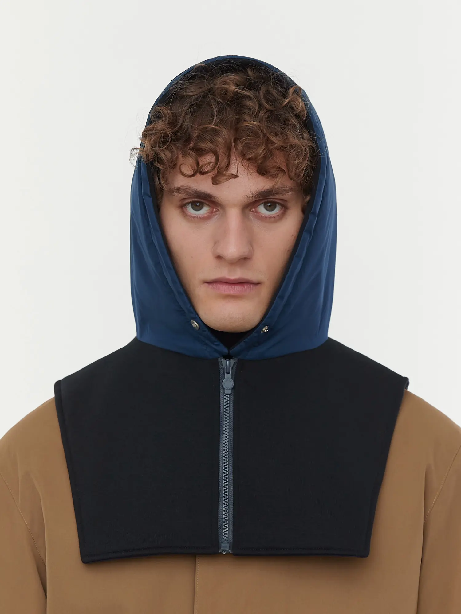 Cotton Waterproof Balaclava Hood in Blue