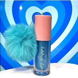 Bubbles Color Changing Glossy Lipgloss with Pompon - Non-Sticky Long-Wearing Lip Stain in 6ml Inspired by the Powerpuff Girls