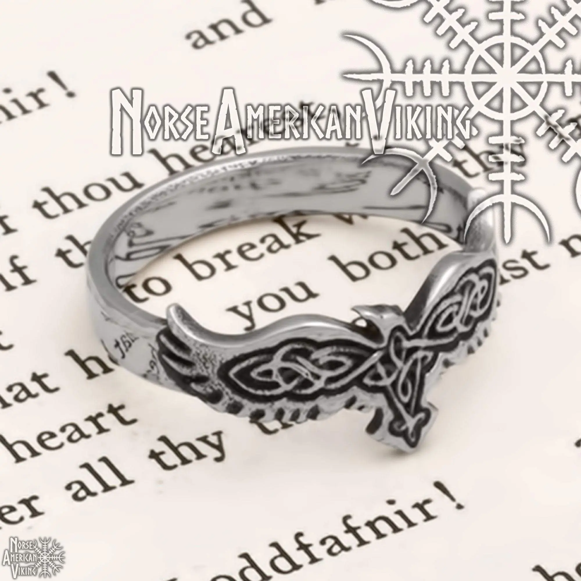 Viking Raven Ring 316L Stainless Steel Viking Raven Ring 316L Stainless Steel