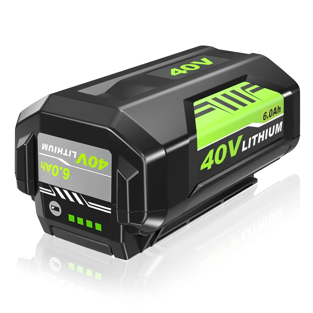 40V 6.0Ah Lithium-Ion Replacement Battery Compatible with Cordless Power Tools, Rechargeable Battery Pack with LED Indicator