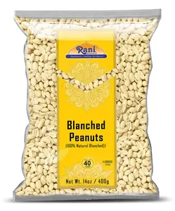 Rani Peanuts Skinless (Blanched, Uncooked) 14oz (400g) ~ All Natural | Vegan | Gluten Friendly | Kosher | Fresh Product of USA ~ Spanish Grade Groundnuts