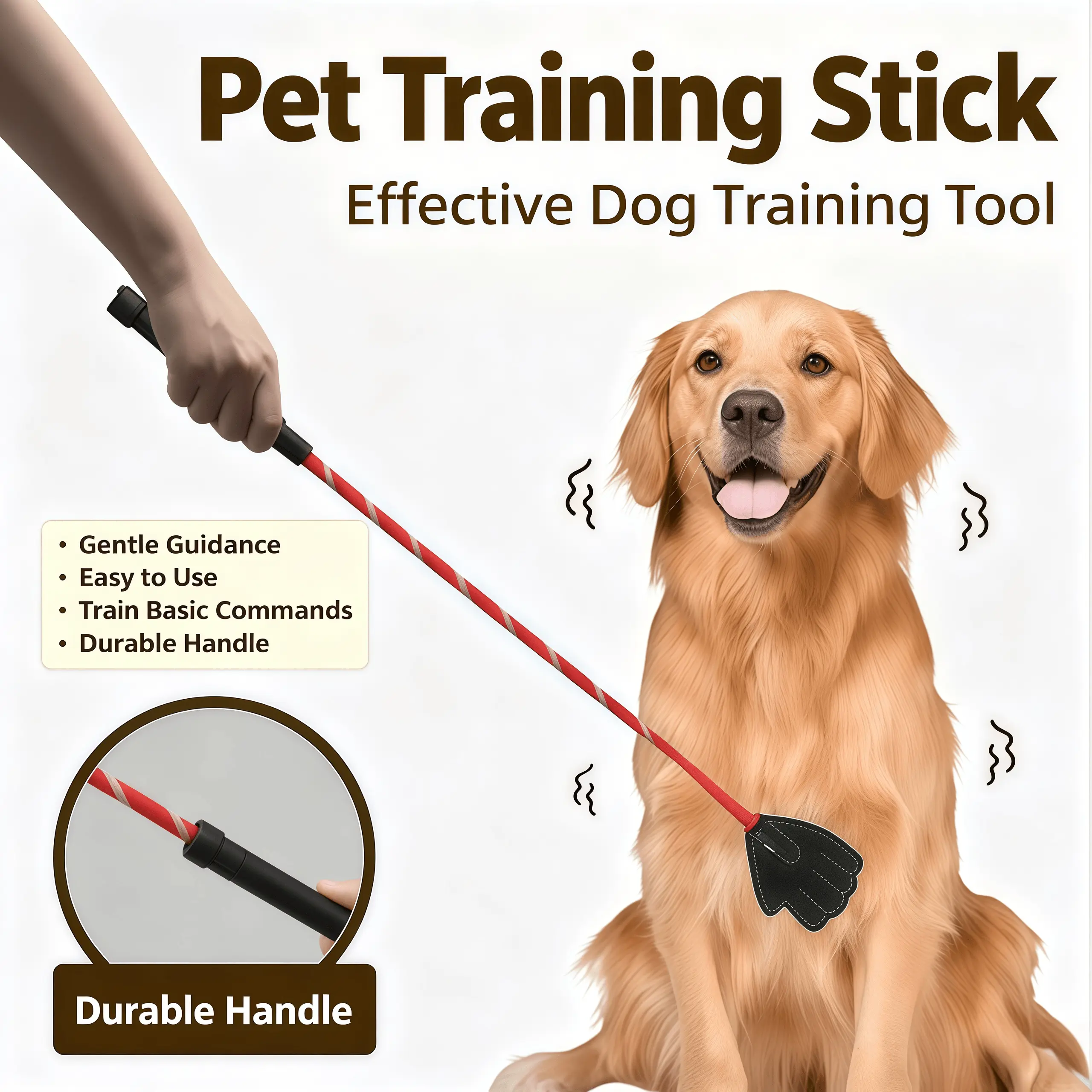 Dog Training Soft Whip with Durable Handle - 1pc PP+Rubber Tool for Puppy Behavior Management, 43cm/61cm Pet Supplies Dog Training Aid