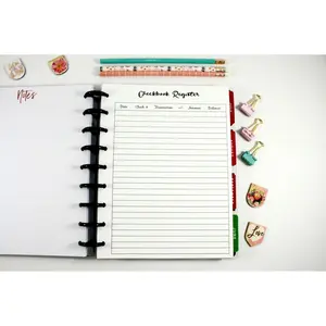 Checkbook Register Inserts for 9-Disc Classic Happy Planner, Classic Happy Planner Budget Planner, Pre-punched Planner Inserts, Budget Planner