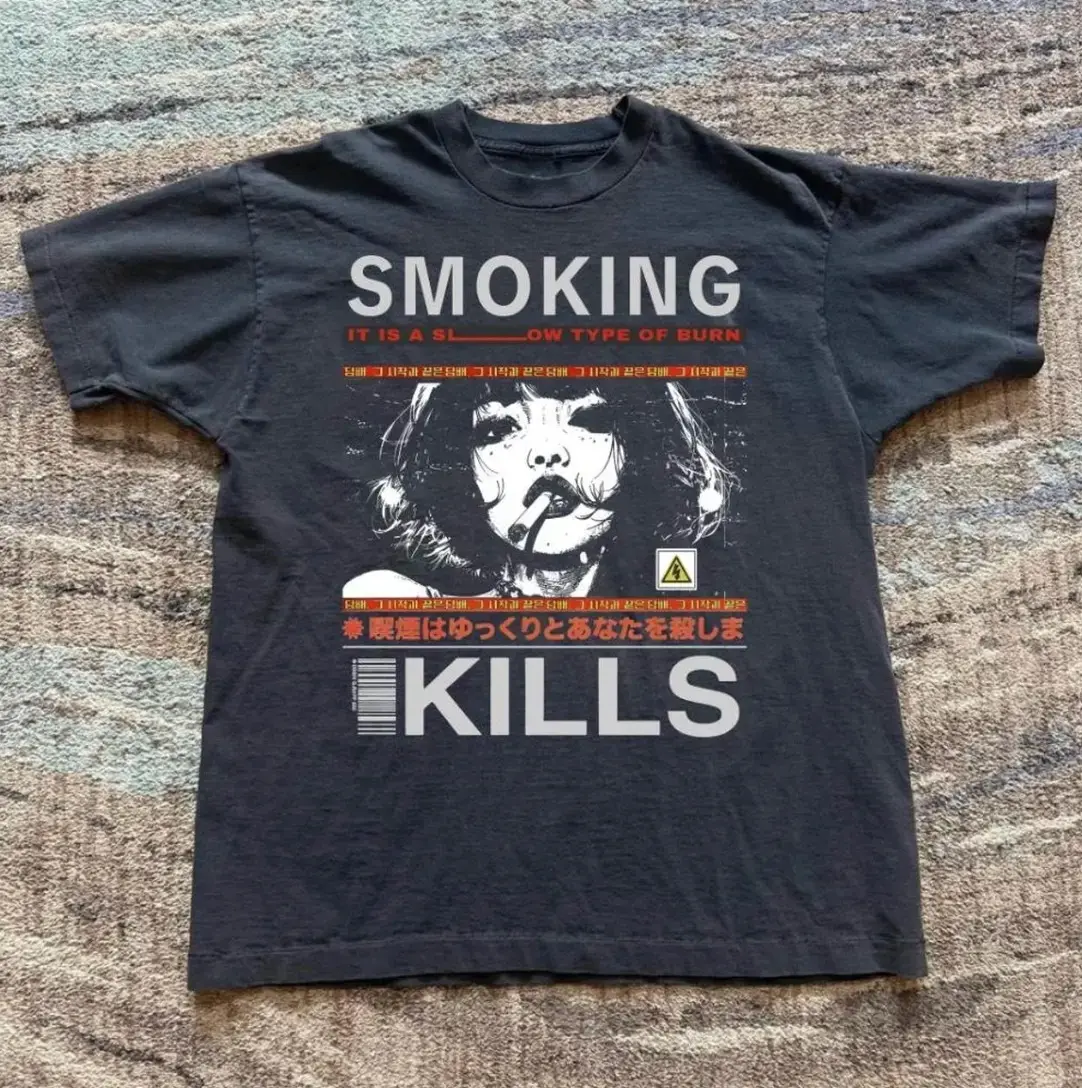 Baby Tee Girl Smoking Kills Shirt, Vintage Graphic Top, Y2K Design, Aesthetic Streetwear Tee, Trendy Graphic Shirt for Women