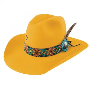 Charlie 1 Horse Women’s Gold Digger Felt Hat 4X ( Yellow )