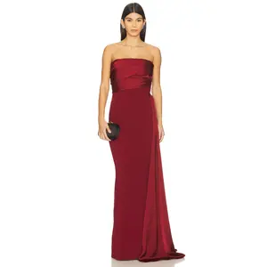 NBD Amira Gown in Dark Red
