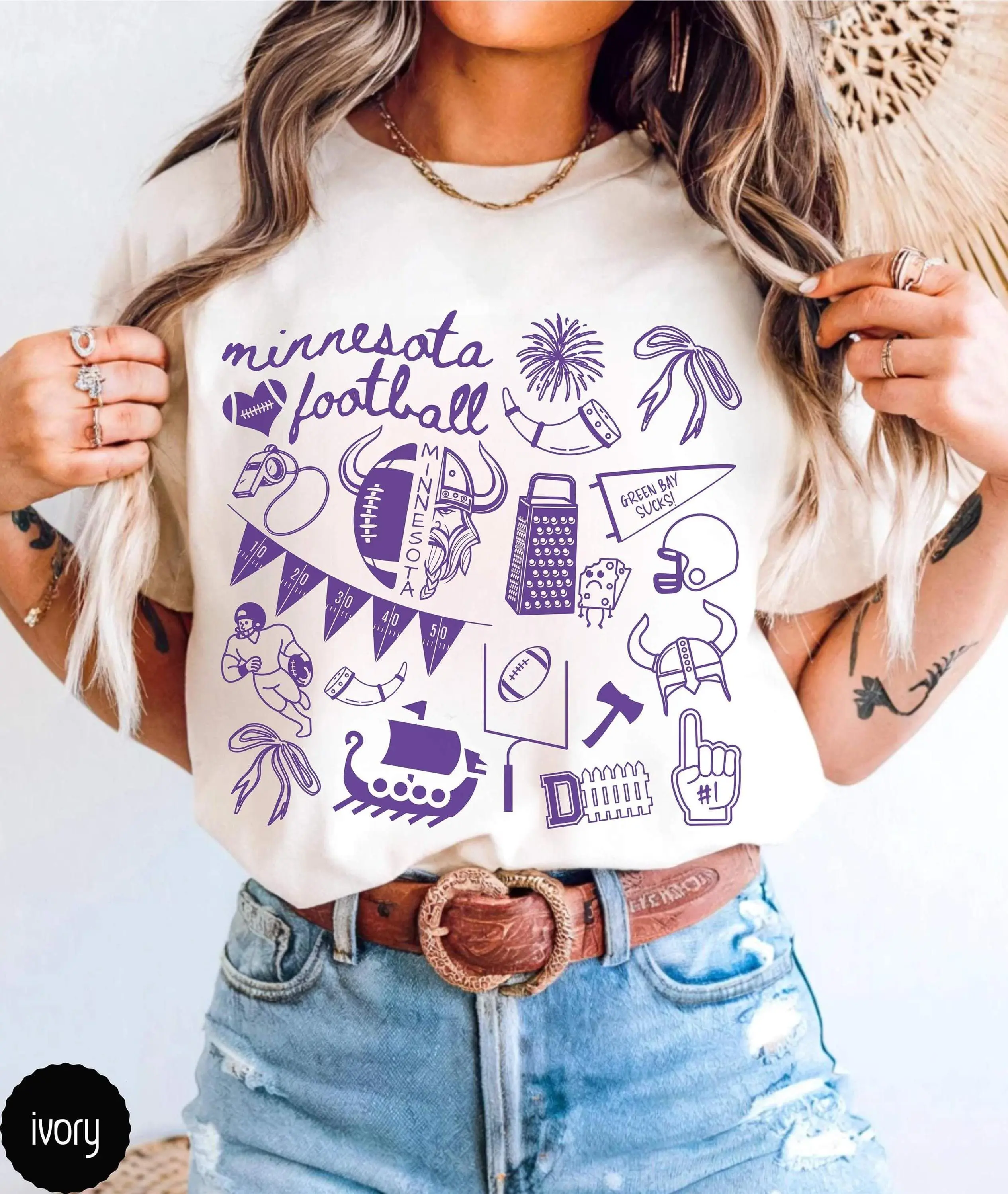 [Sale Up To 50%] Minnesota Football Comfort Colors Shirt,Trendy Minnesota Football Shirt,Minnesota Game Day Tee Shirt,Gift for Minnesota Fan Gift,Vikes Shirt