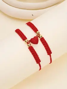 New Heart Knitted Magnetic Bracelet Set, Versatile Couple Best Friend Bracelets, Perfect Gift Jewelry, Unisex Fashion Accessories, Xoxo Style Bracelet, Trendy Jewelry