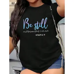 Women‘s Religious Inspirational T-Shirt | Black Cotton Graphic Tee, Crew Neck Regular Fit, Easter Thanksgiving Gift Top